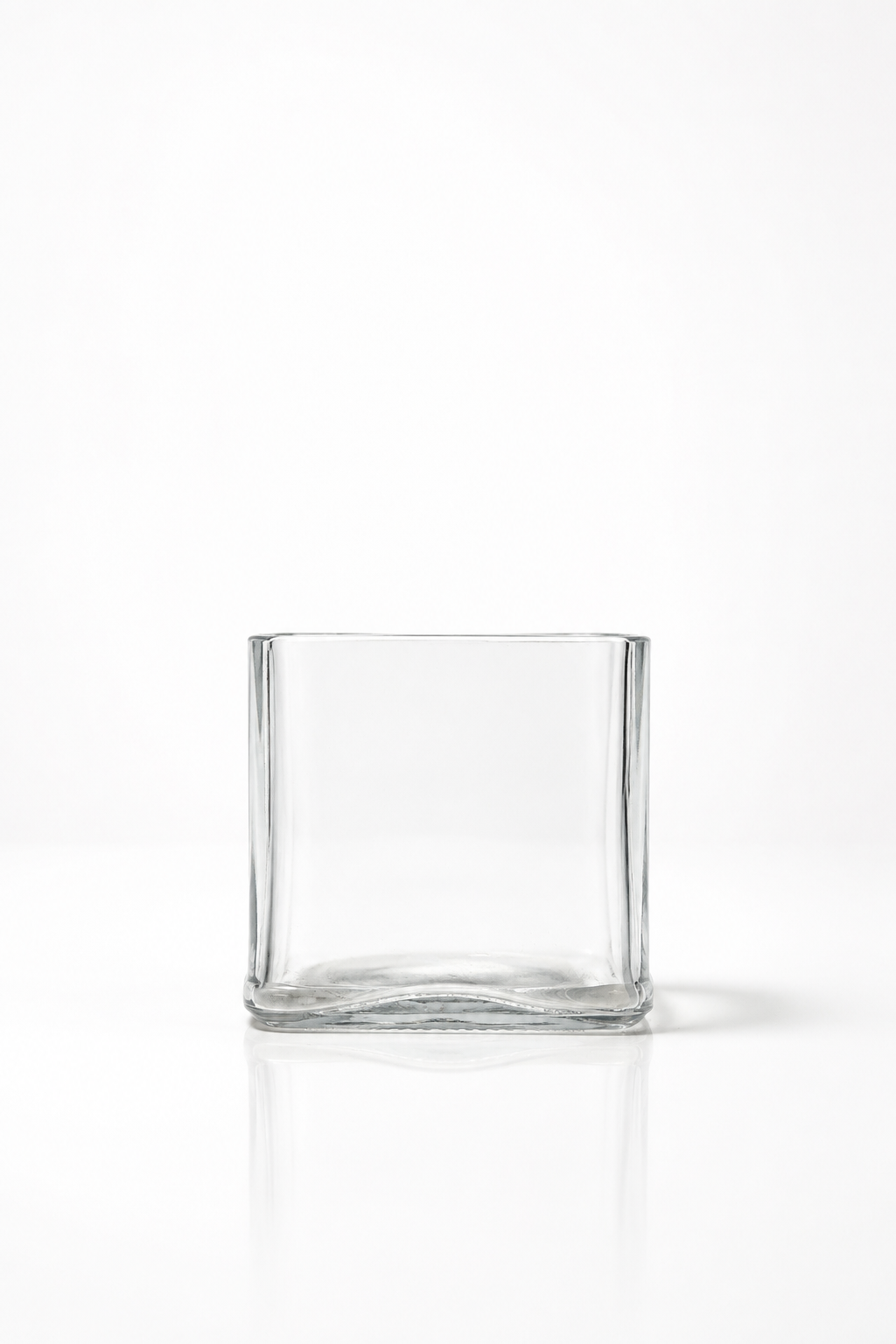 Clear Square Glass Vase Cube